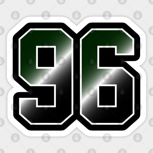 number 96 Sticker by Eric Okore